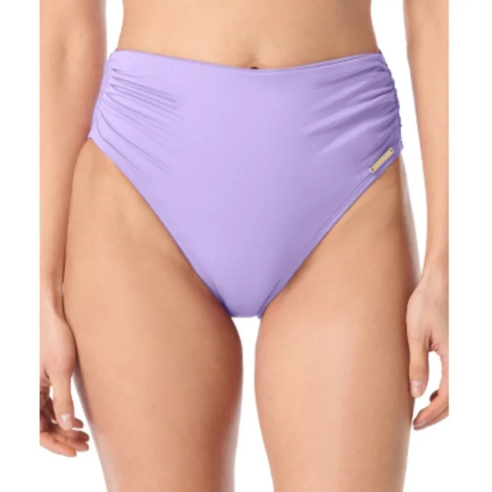Vince Camuto High-Waisted Bikini Bottoms - Lavender